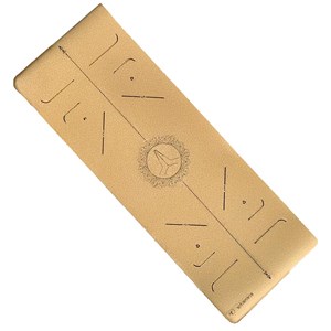 Tapis de yoga liège épais 6mm marqueurs