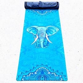 Tapis de yoga antidérapant éléphant +sac