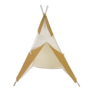 Tipi enfant bobble beige-moutarde