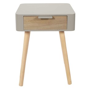 Table de chevet 1 tiroir en mdf - taupe