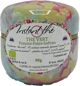 Thé vert pomme poire safran 30g bio