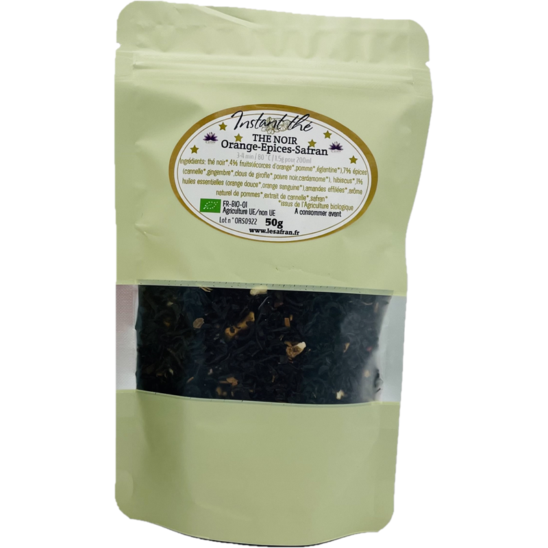 Le Safran - Thé noir orange-epices-safran 50g bio