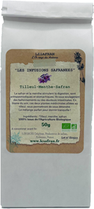 Infusion tilleul-menthe-safran 50g bio