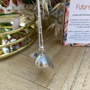 Bola de grossesse argent brossé