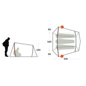 Tente ferrino lightent 3 pro gris clair