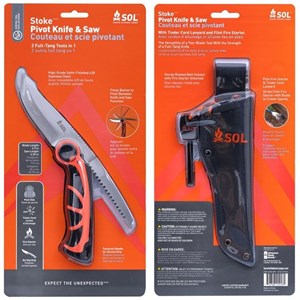 Couteau de survie sol stoke pivot knife & saw