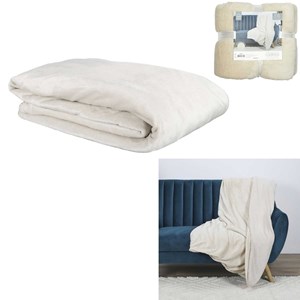 Plaid flanelle 140x220cm beige