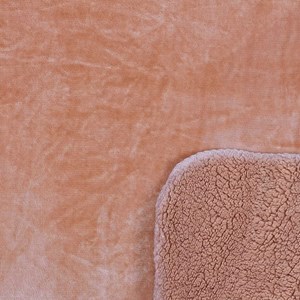 Plaid flanelle 140x220cm pêche