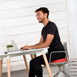 Coussin sitfit rond 33 cm  - noir