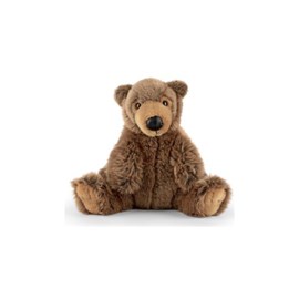 Peluche sonore ours brun 24 cm