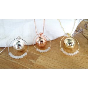 Bola grossesse rose. Anneau pierre lune