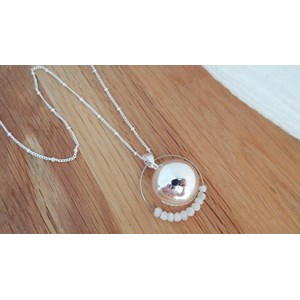 Bola grossesse argent. Anneau perles