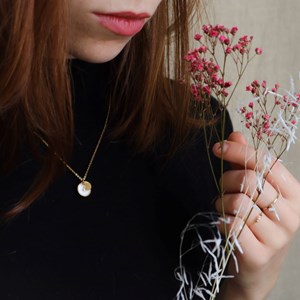 Collier pendentif - oxalis - or