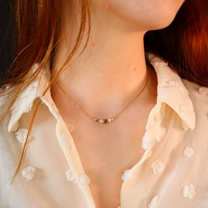 Collier pierres - diane - or