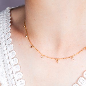 Collier pampilles - salicina - or