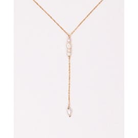 Collier pendant - usnea - or