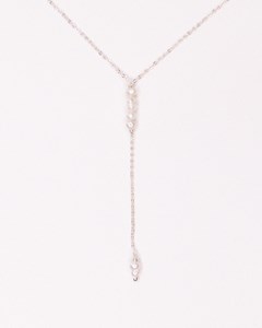 Collier pendant - usnea - argent