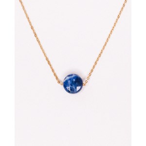Collier - salina bleu - or