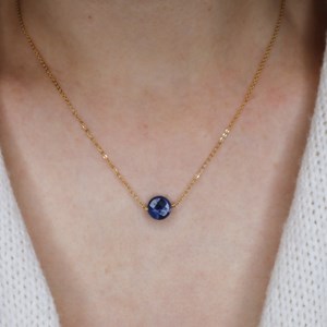 Collier - salina bleu - or