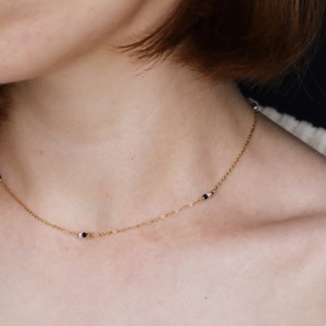 Collier - alga bleu - or