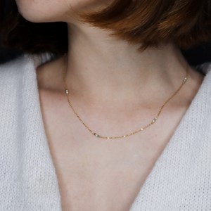 Collier - alga vert - or