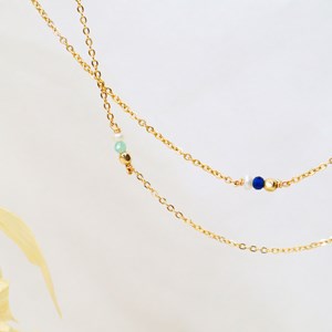 Collier - alga vert - or