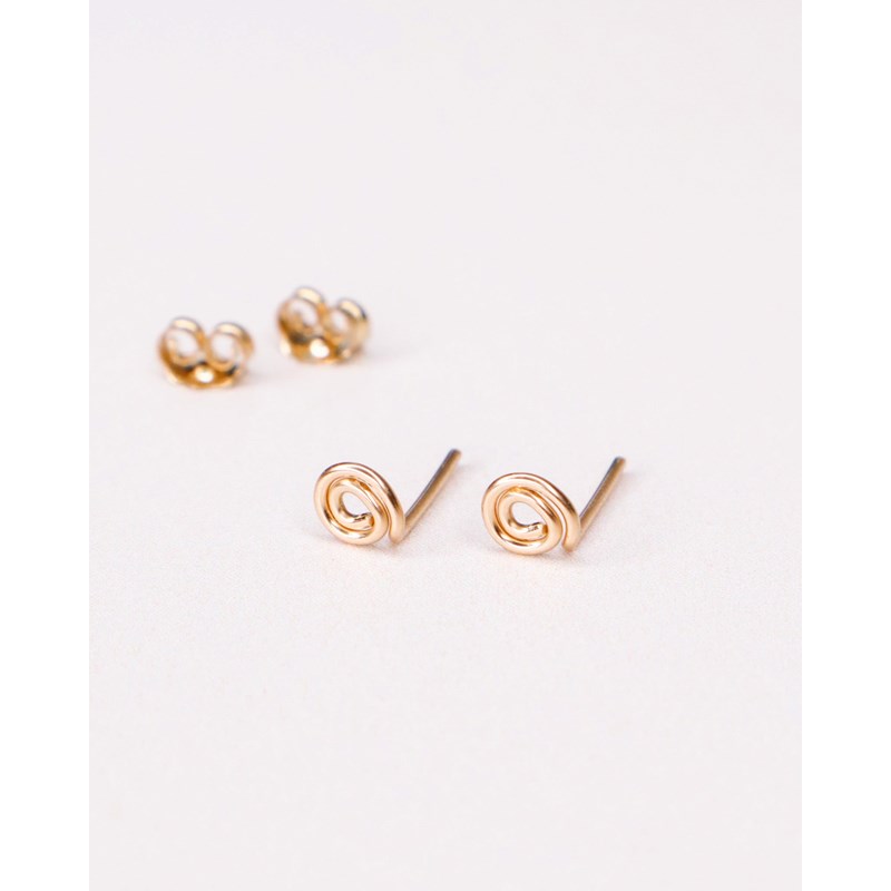 Boucles puces - olive - or