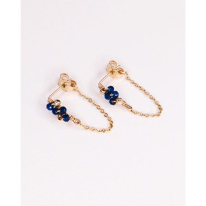 Boucles - ravia bleu - or