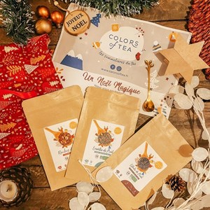 Coffret bio thés de noël et chocolat