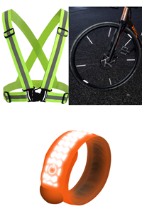 Kit visibilité fluo-réfléchissant vélo
