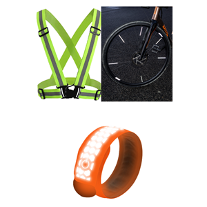 Kit visibilité fluo-réfléchissant vélo