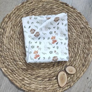 Housse de topponcino coton bio renards