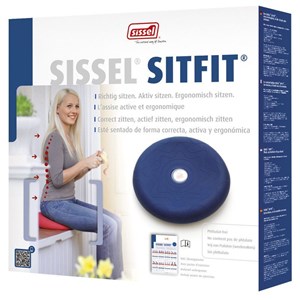 Coussin sitfit rond 33 cm rouge