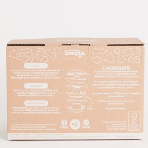 Jouet de bain made in france en matière recyclée barques gigognes x6