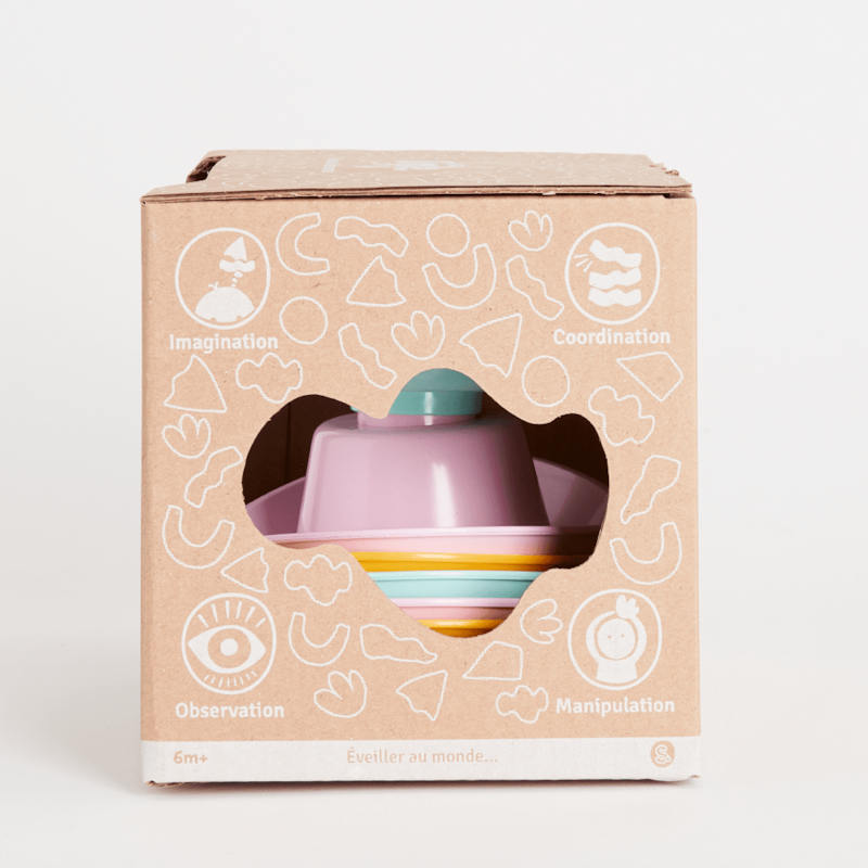 Jouet de bain made in france en matière recyclée barques gigognes x6 (Le Jouet Simple) - Image 3