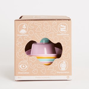 Jouet de bain made in france en matière recyclée barques gigognes x6