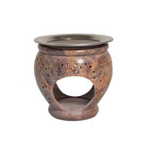 Brûle-encens 2 en 1 en stéatite