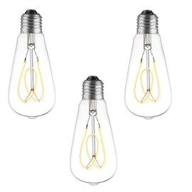 Pack 3 ampoules e27 led décoratives spir