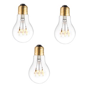 Pack 3 ampoules e27 led déco blanc chaud