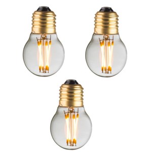 Pack 3 ampoules e27 led filaments droits