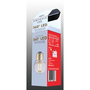 Pack 3 ampoules e27 led filaments droits