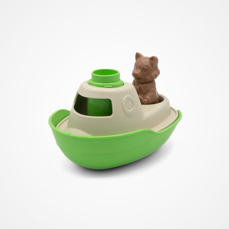 Jouet de bain made in france en matière recyclée bateau de mr renard (Le Jouet Simple) - Image 1