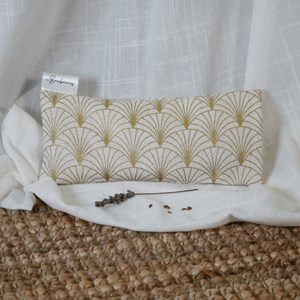 Coussin yeux lin lavande - shiny