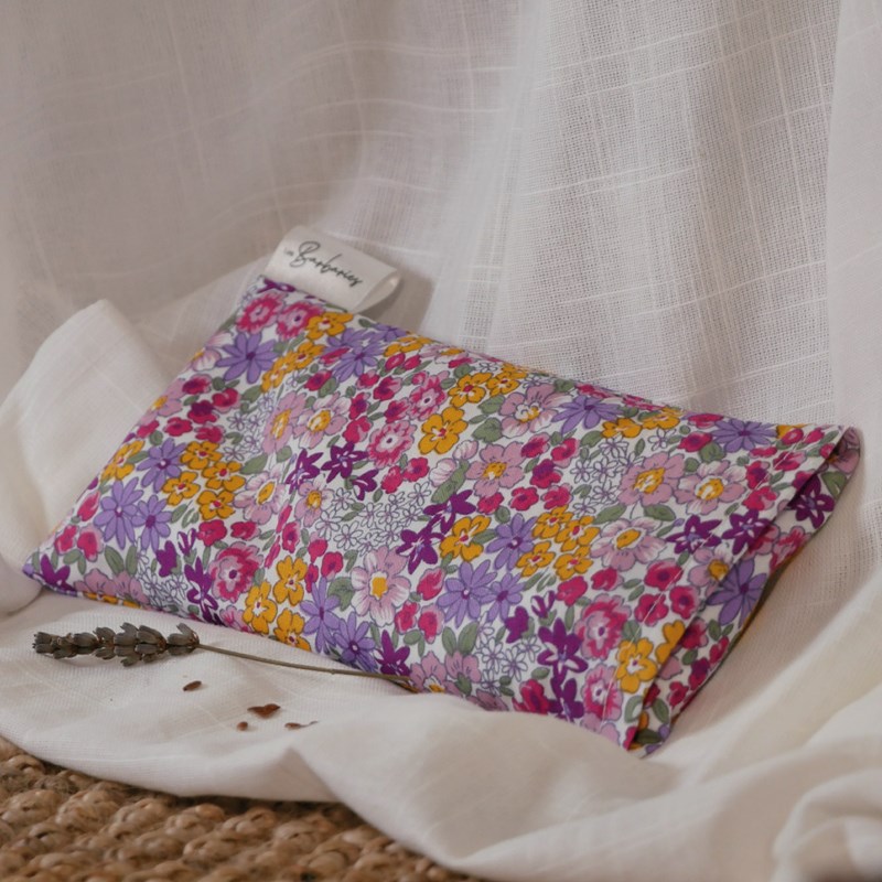 Les Barbaries - Coussin yeux lin lavande - liberty