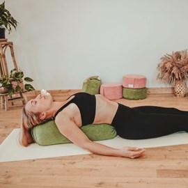 Coussin de yoga - bolster velours côtelé