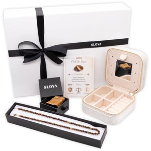 Coffret collier oeil de tigre
