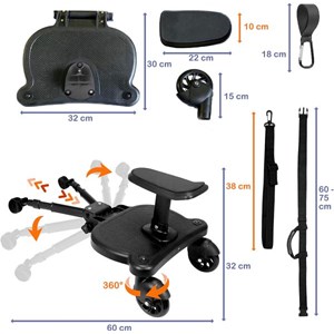 Hello hippo - planche poussette 2 roues