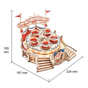 Maquette 3d - les tasses tournantes