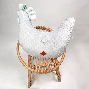 Coussin d'allaitement poule eucalyptus