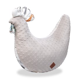 Coussin d'allaitement poule safari gris